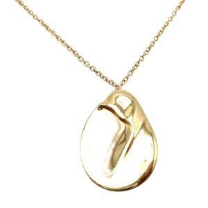 Tiffany & Co Peretti 18k Yellow Gold Madonna Medium Pendant Chain Necklace
